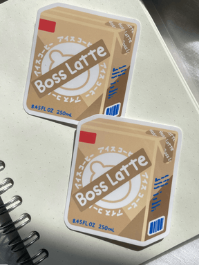 Kuppochino Cafe Boss Latte Vinyl Sticker