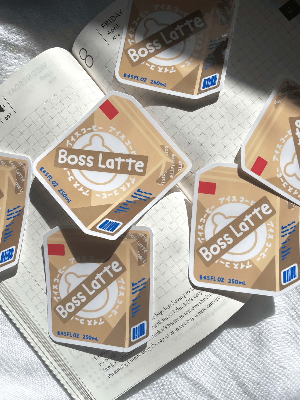 Kuppochino Cafe Boss Latte Vinyl Sticker