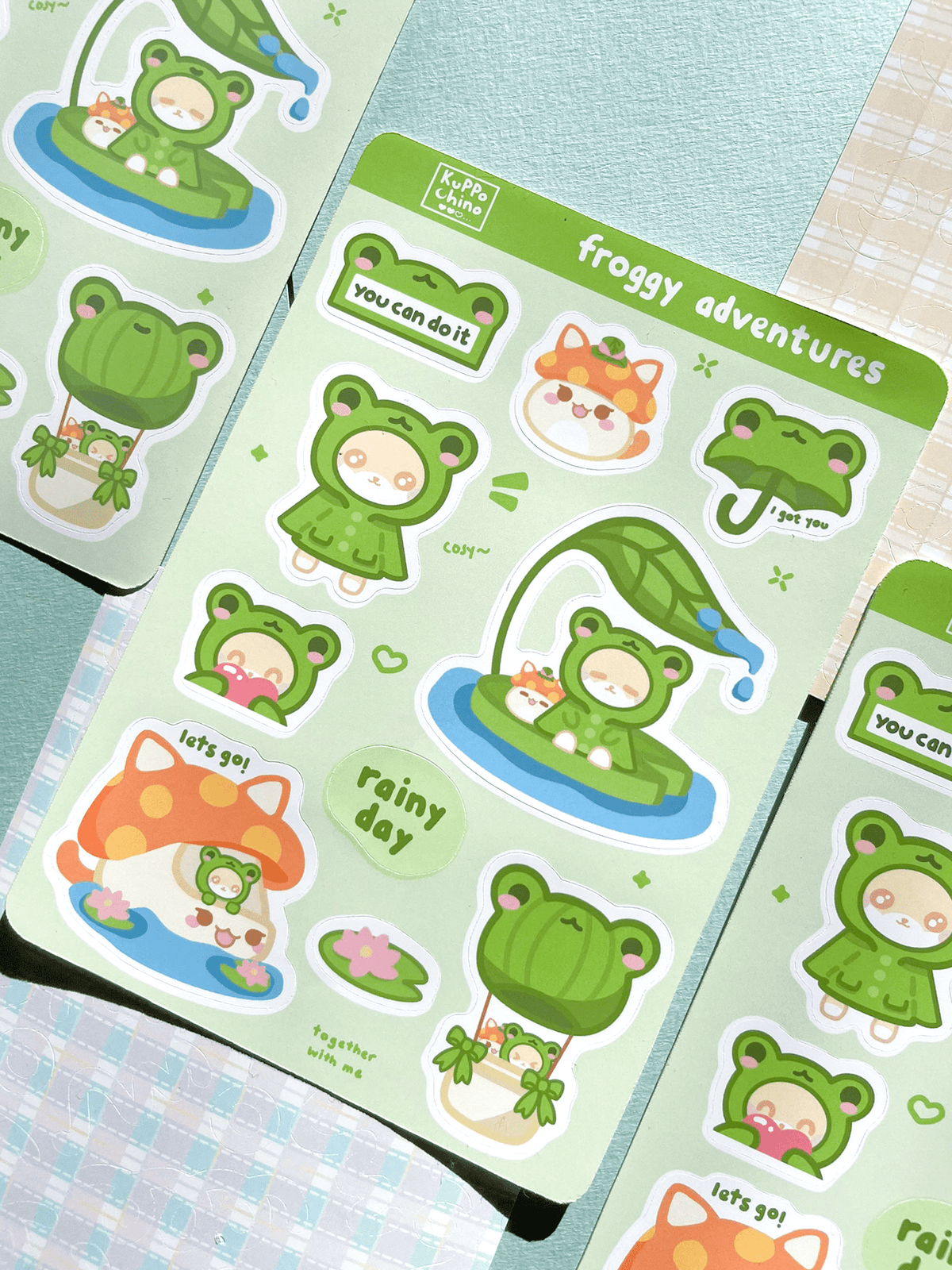 Kuppochino Cafe 01 Froggy Adventures Sticker Sheet