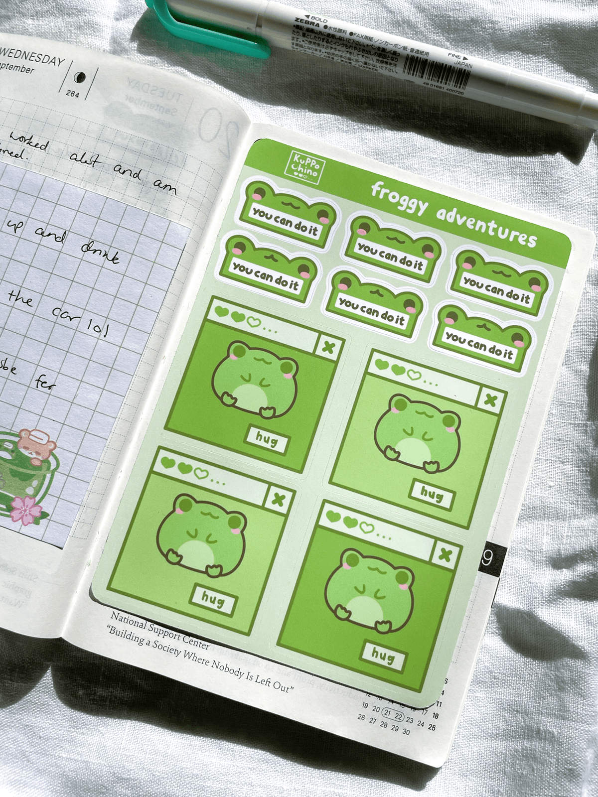 Kuppochino Cafe 02 Froggy Adventures Sticker Sheet