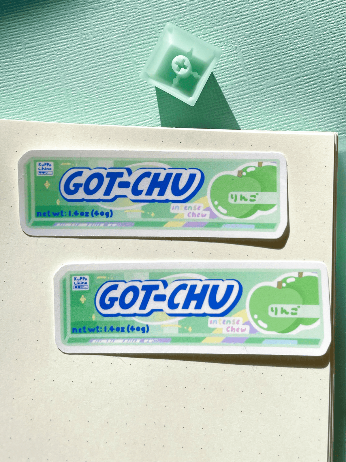 Kuppochino Cafe Green Apple Gotchu Vinyl Sticker