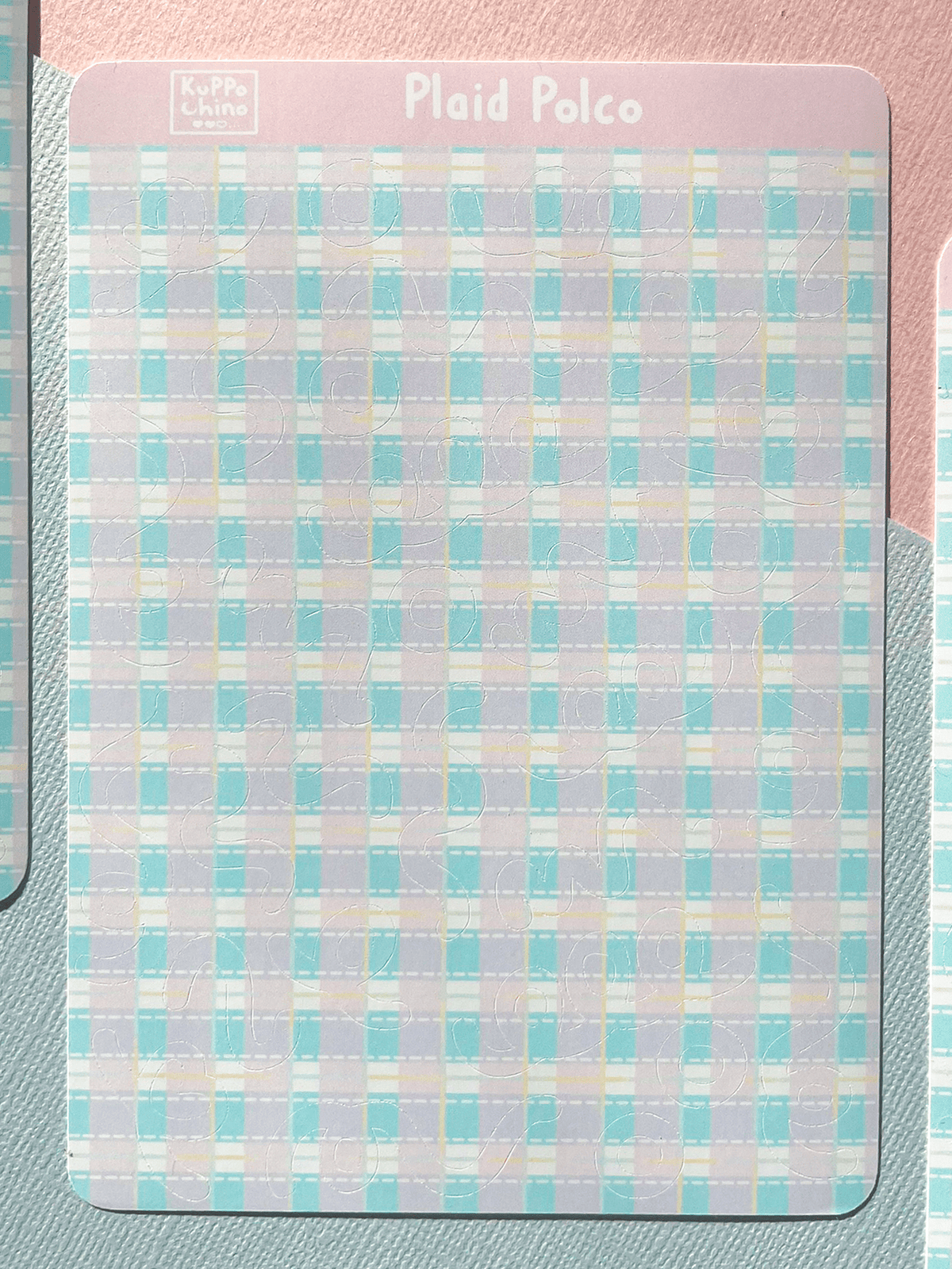 Kuppochino Cafe Icecream (Pink/Blue) Plaid Polco Sheet