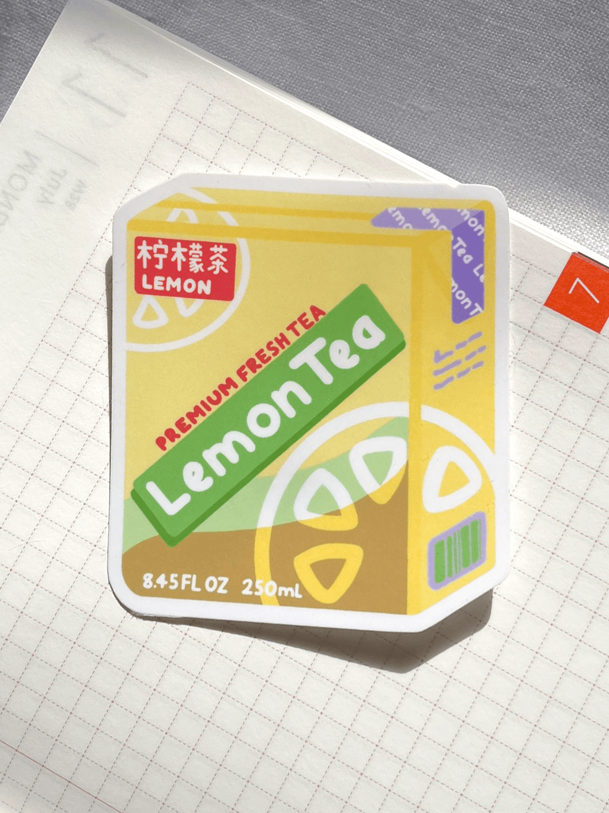Kuppochino Cafe Lemon Tea Vinyl Sticker