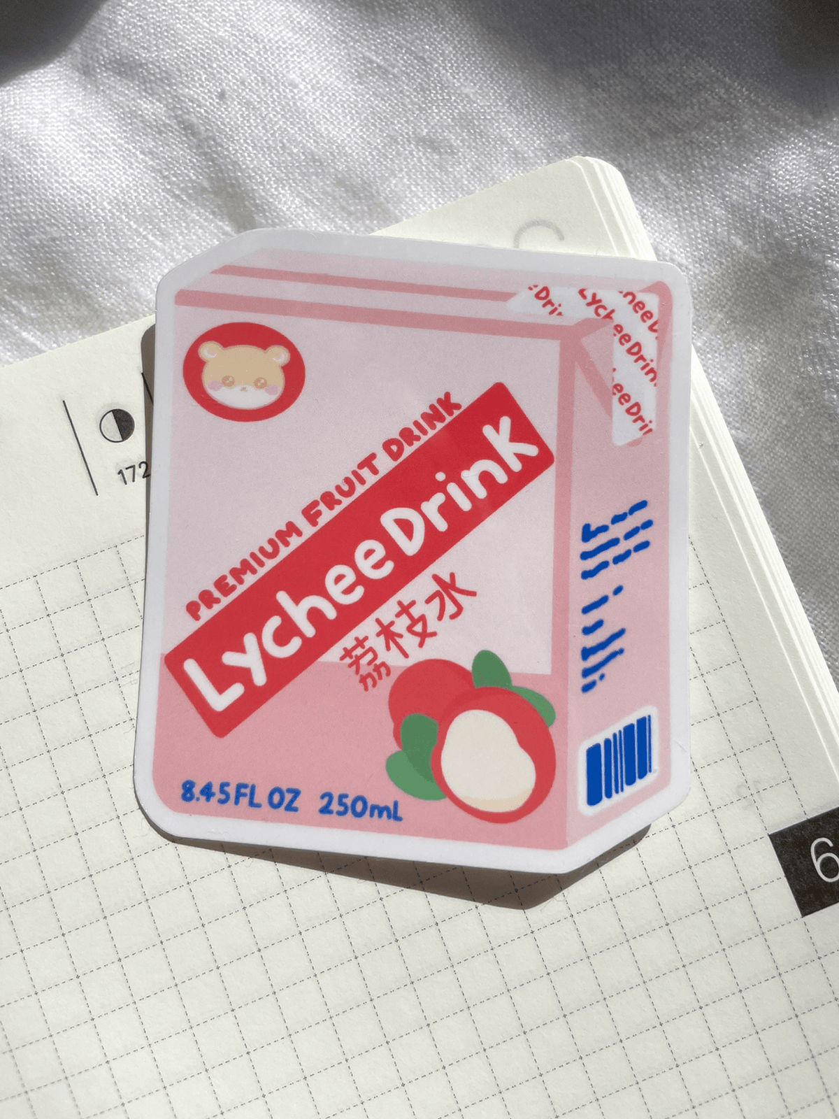 Kuppochino Cafe Lychee Drink Vinyl Sticker
