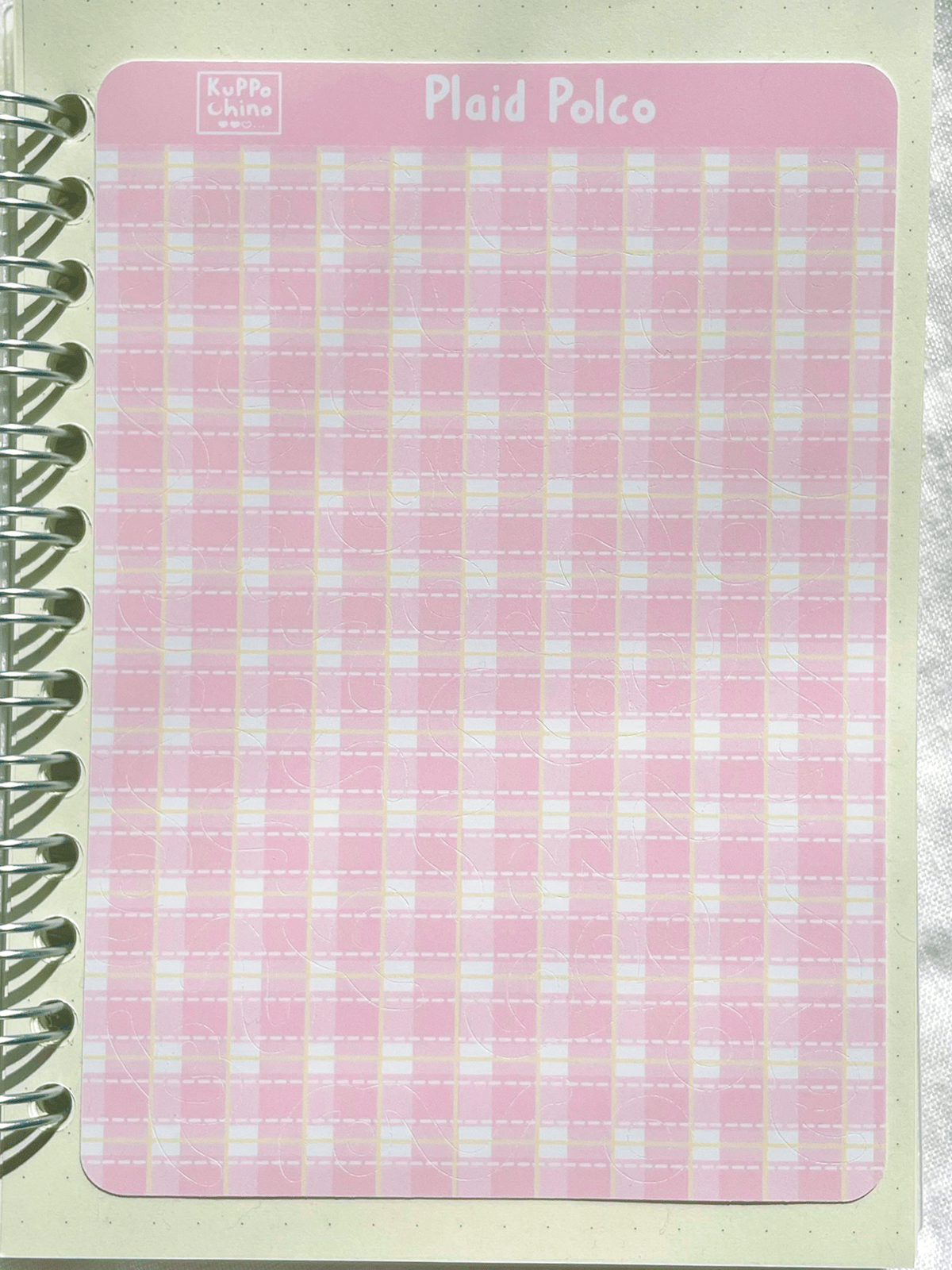 Kuppochino Cafe Pink Plaid Polco Sheet