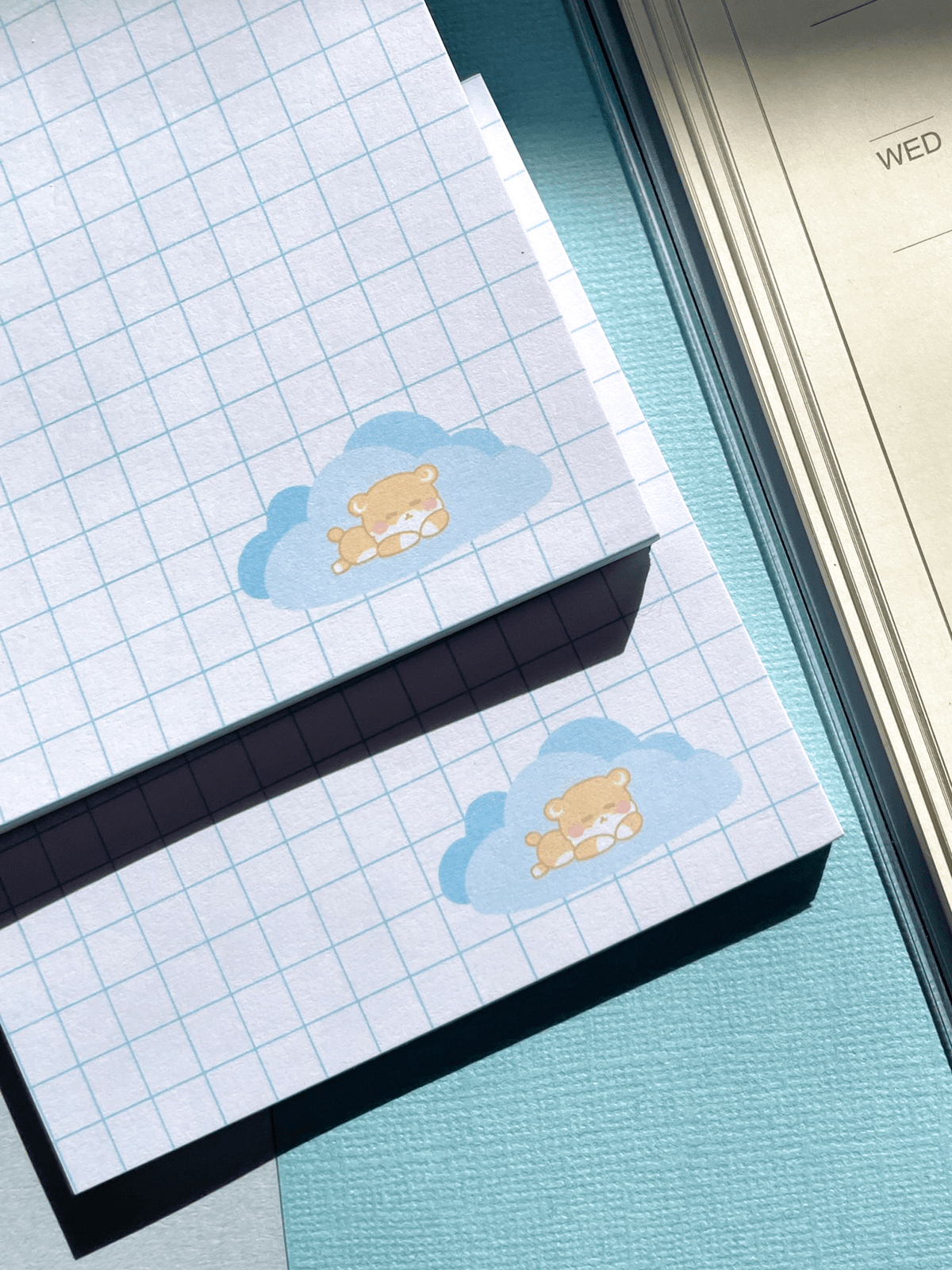 Kuppochino Cafe Sky Blue Dreams Grid Memopad